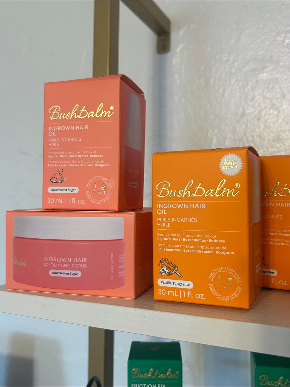 Bushbalm Ingrown Hair Oil & Scrub - Vanilla tangerine or Watermelon Sugar -